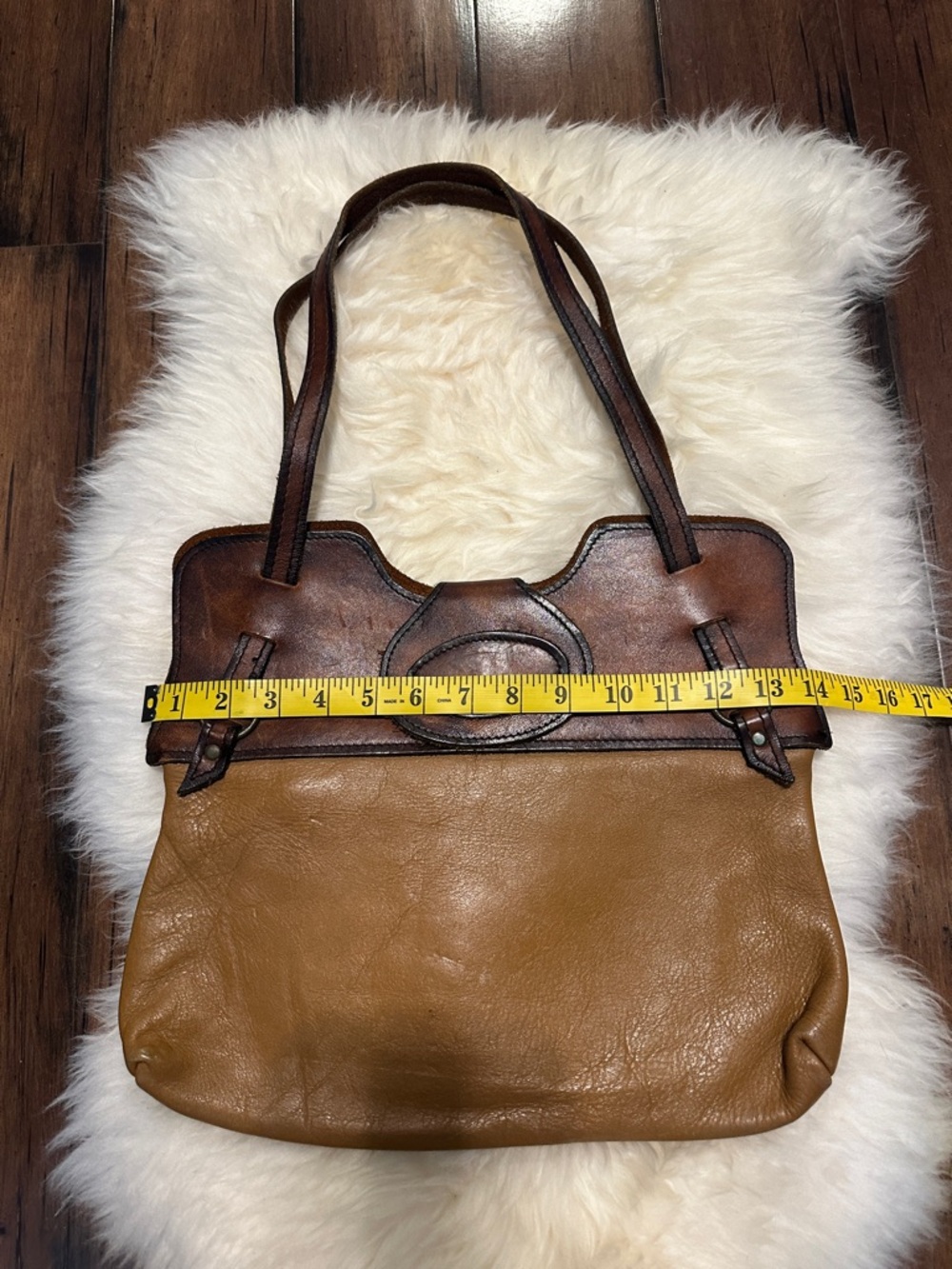 Vintage genuine leather bag - Picture 2 of 7